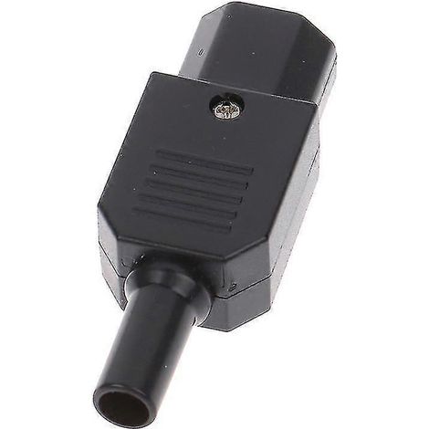 Netzadapter für weibliche Geräte mit drei vertikalen Steckern (schwarz) (1 Stück) (1/2)