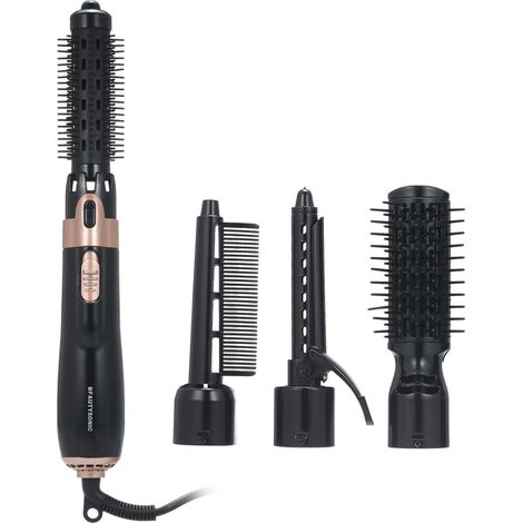 Sèche-cheveux styler 4-en-1 avec brosse rotative, lisseur et volumeur, peigne soufflant pour boucler, défriser et coiffer, pour cheveux à la maison (1/5)