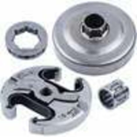 325"-7T Tambour d'embrayage Embrayage Assy Pignon Jante Roulement à aiguilles kit pour Husqvarna 340 345 346XP 350 351 353 445 450 E Tronçonneuse H672 (1/5)