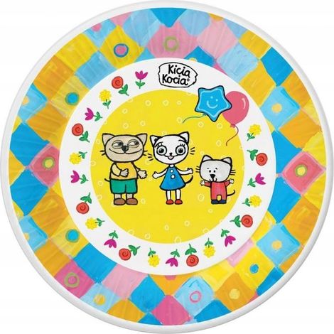 Piatti di carta KICIA KOCIA Festa di compleanno con gattino delle fiabe 18 cm 6 pezzi. (1/2)