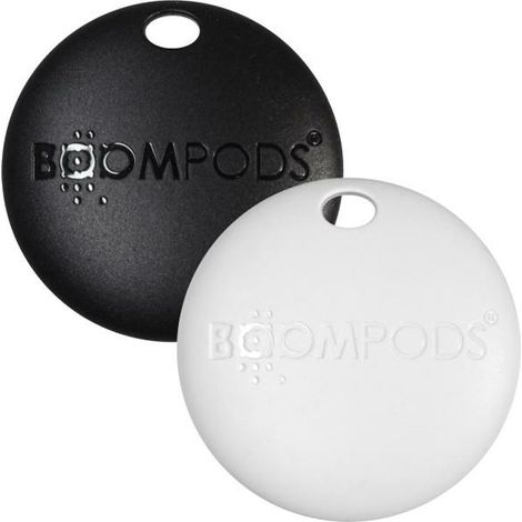 Boompods Boomtag Bluetooth Tracker Tag, paquete de 2 buscadores de artículos – Dispositivos inteligentes de seguimiento sostenibles para niños, mascotas, cartera, equipaje, maletas, localizador de lla