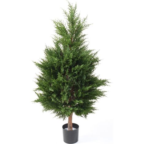 Plante artificielle haute gamme Spécial extérieur / CYPRES coloris vert - Dim : 105 x 57 cm (1/2)
