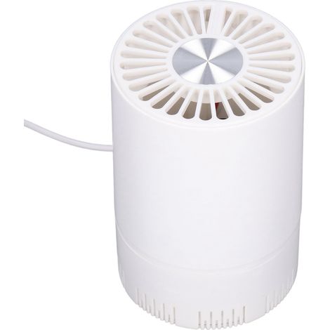 Intelligenter, USB-betriebener, ultraleiser Luftreiniger mit Negativ-Ionen-Technologie für Zuhause, Reisen und Auto (Weiß) (1/5)