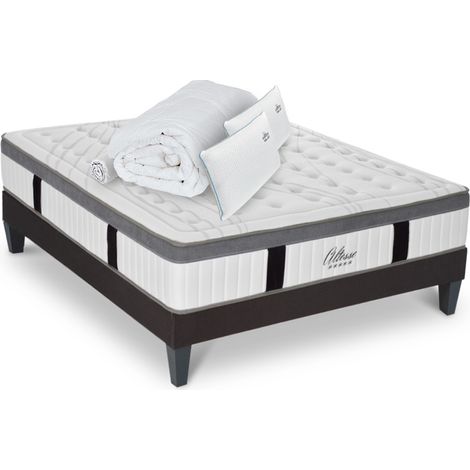 Matelas Altesse Mousse Haute densité Accueil Mémoire de forme+ sommier + accessoires - 180 x 200 cm (1/5)