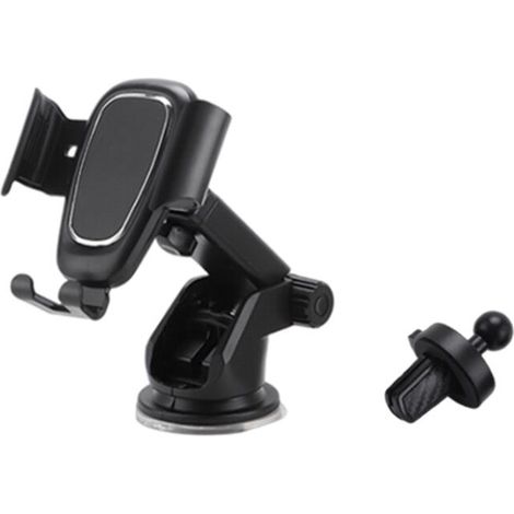 Support de téléphone de voiture, 4-7,2 pouces, rotation à 360 degrés, silicone, universel, noir