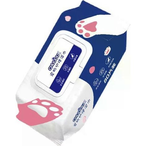 Lingettes nettoyantes spéciales pour animaux de compagnie (chats et chiens) - Lingettes déodorantes pour le nettoyage des parties du corps sans lavage (1/5)