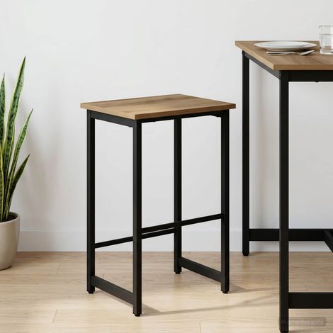 vidaXL Taburete de bar Roble artisan 40 x 32 x 64 cm (1/5)
