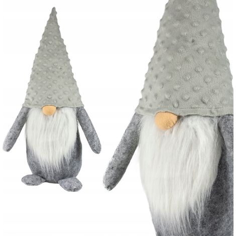 Regalo di Natale a forma di gnomo, grande e grigio (1/5)