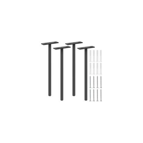 4 Pièces Support pour Etagère Flottante Invisible, Support d'Étagère Caché, Support Plateau Flottant en Bois Dissimulé à Fixation Murale pour Étagère Tablette Flottante (20x6cm)