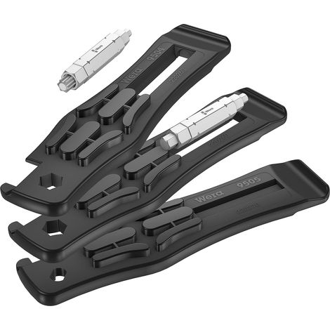 Wera 05004182001 Juego para Bicicletas 15, Juego Llaves de neumáticos, 5 Piezas, Negro
