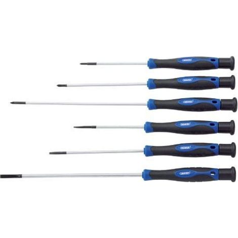 Draper 28119 - Set di cacciaviti di precisione extra lunghi, 6 pezzi