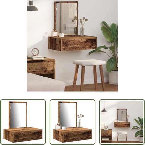 Coiffeuse moderne - Table de Toilette Marron 60 x 40 x 70 cm Bois d'ingénierie (1/5)