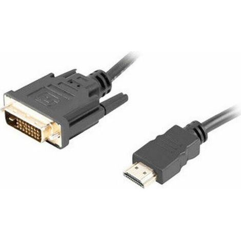 Câble HDMI (M) vers DVI-D (M) (24+1) - 1,8 m - Noir - Double liaison avec connecteurs 4K plaqués or