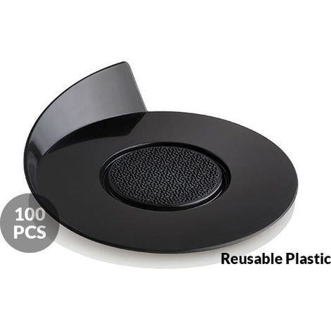 Monoportion Bankettsockel, Durchmesser = 86 mm / 100 Stück, schwarz (1/2)