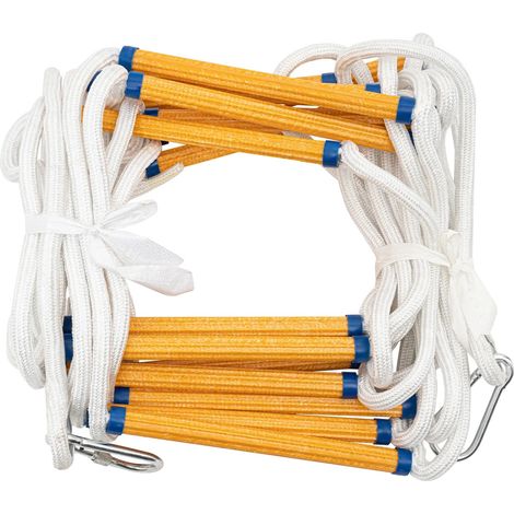 Escalera de cuerda, capacidad de carga 200 kg, longitud 12 m, longitud de cada peldaño 28,4 cm, diámetro de la cuerda 1,8 cm, peso bruto 3,4 kg. (1/5)