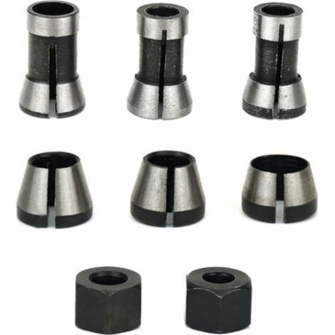 Set de 3 scies cloche QttvbTna, mandrin 6mm/6,35mm/8mm, acier carbone, 2 écrous inclus, multicolore (1/5)