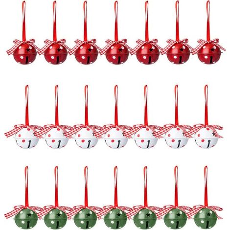 Cloches de Noël, 24 cloches en métal, grelots, Noël (1/5)