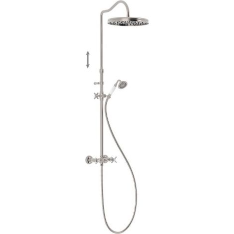 Ensemble de robinet mélangeur mural à 2 voies pour douche Tres Clasic Acier - TRES 24219102AC
