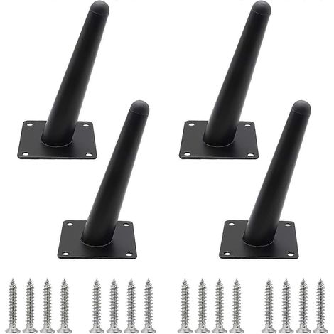 Pieds de meuble réglables de 30 cm (12 pouces), pieds de meubles inclinés, ensemble de 4 pièces dorés pieds de canapé médiévaux, pieds de table basse robustes pieds de chaise fuselés de 15 cm (6 pou (1/5)