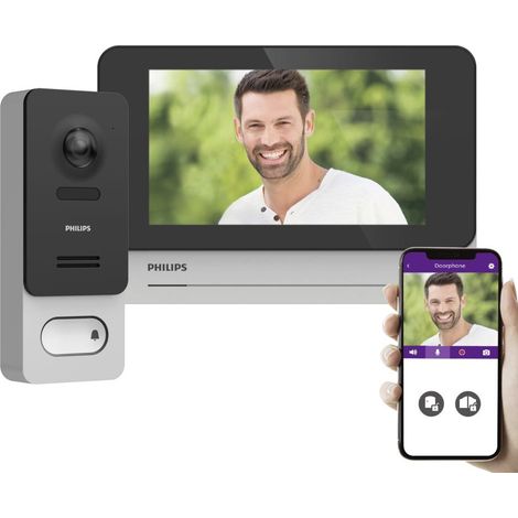 Philips Türsprechanlage WelcomeEye Wireless Video-Türsprechanlage, 7 Zoll Touchscreen