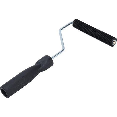 Glasfaser-Laminierwalze, 22 x 125 mm Aluminiumlegierungswalze mit reinen Borsten und ergonomischem Holzgriff zum Glätten von Harzbeschichtungen und (1/5)