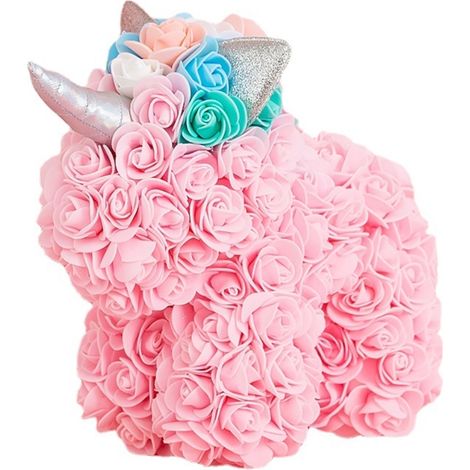 Fleur artificielle en PE rose pour décoration de Noël, cadeau de Saint-Valentin pour petite amie (1/5)
