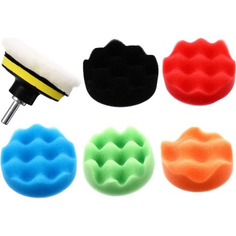 8Pcs Polishing Sponge Car Kit Microfiber Wax Applicator Sponge Wool Bonnet Pads Waxing Wheel for Car Auto Mini
