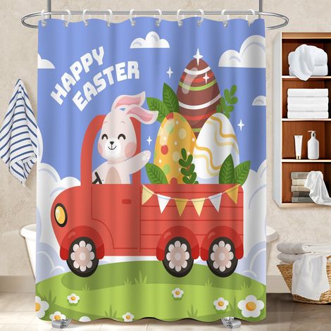 Rideau polyester pour douche 180x180 Étanche cache baignoire pour adapté aux animaux domestiques (1/5)