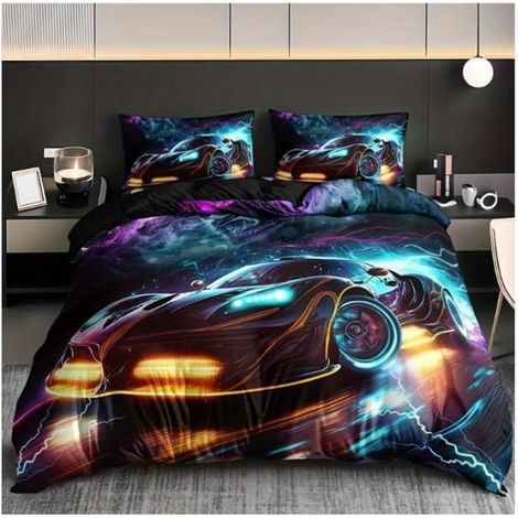 Housse De Couette - 90x190 cm - Microfibre - Pour Lit Enfant Ou Adulte - 1 Pièce (1/4)