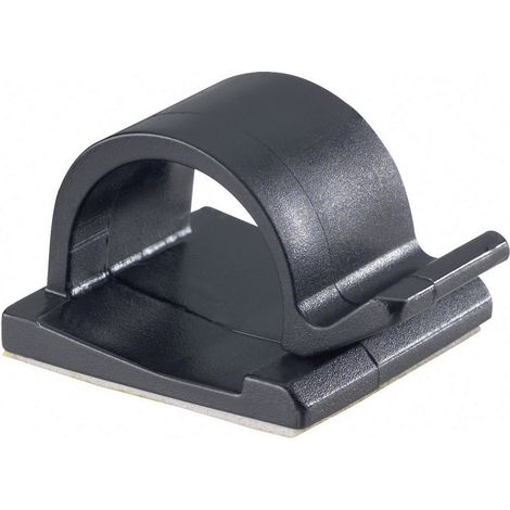 PB Fastener 5439-SW Clip de câble autocollant 5439-SW Plage de Ø du faisceau 15 mm (max) noir 1 pc(s