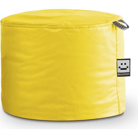 Puff Taburete Polipiel Indoor Amarillo Happers
