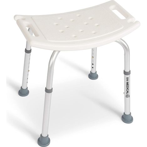 Siège de douche - Bm Médical TD-50SD - hauteur réglable, poignées, supports pommeau de douche - Anti-dérapants