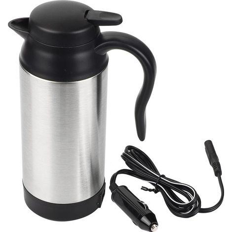 Thé de café de bouilloire électrique de voiture d'acier inoxydable de 750ML pour la tasse de chauffage d'eau de Thermos 12V (1/5)