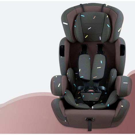 (Exclusivité Asie du Sud-Est) Siège auto enfant, siège de sécurité bébé, siège auto pour nourrisson, 9 mois - 12 ans (Café) (1/5)