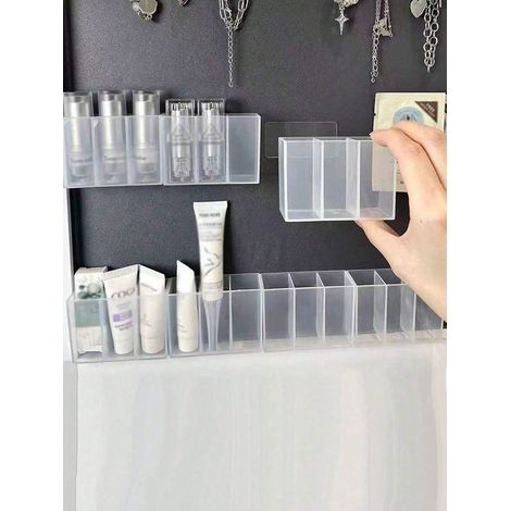 3 boîtes de rangement murales pour ranger les cosmétiques, bijoux et outils de maquillage dans la salle de bain, design minimaliste (1/5)