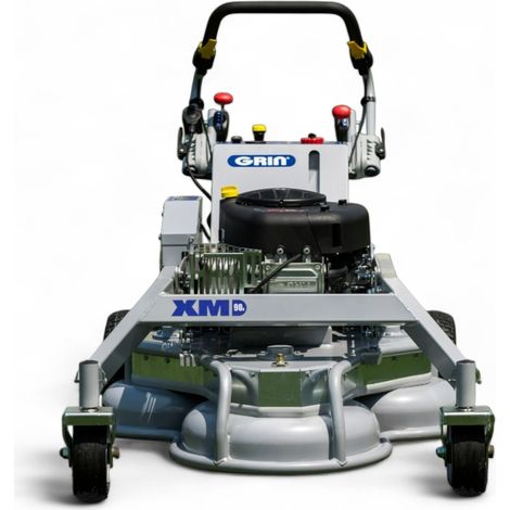 Tondeuse thermique professionnelle 90 cm, mulching 5200 m²/h, braquage zéro turn - GRIN XM90A (1/5)
