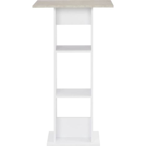 Maison Exclusive - Tavolo da Bar Bianco e Cemento 60x60x110 cm