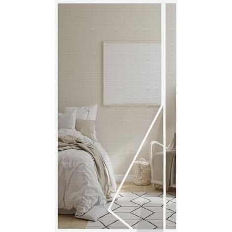 Moustiquaire Magnétique Fibre de Verre 110x195cm, Ouverture Latérale Moustiquaire Porte Fenetre, Auto-Étanche Durabilité Rideau de Porte Antimoustique pour Coulissante Cuisine Chambre Coucher