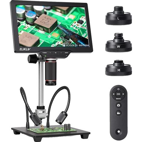 Microscopio digital, sistema de 3 lentes, aumento de 1500X a 3000X, TL301 Max (1/2)