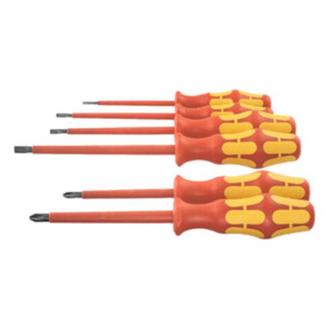 Wera Elektriker-Schraubendreher-Sortiment, vollisoliert, Schlitz und Phillips, 6-teilig