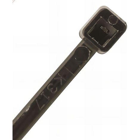 100 colliers de cablage simple polyamide 6.6, noir - 2,5 x 203 mm