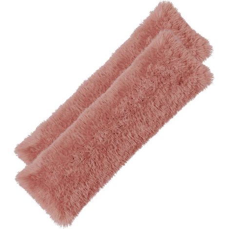 Housse de coussin 2 pcs HEERLEN Rose 40 x 145 cm Fleece PV