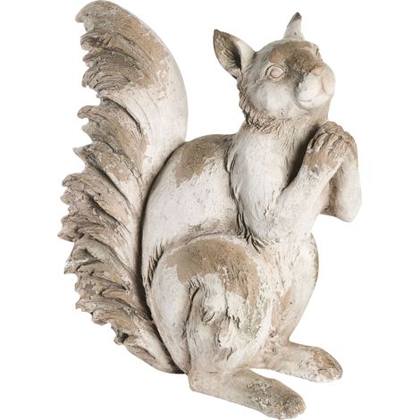 Gartenskulptur TURSI Eichhörnchen Beige