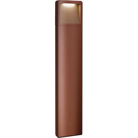 BRAD Bollard da Esterno - Paletto LED 7W 49° 3000K IP65 in Alluminio Verniciato Corten Altezza 65cm - Rossini Group (1/4)