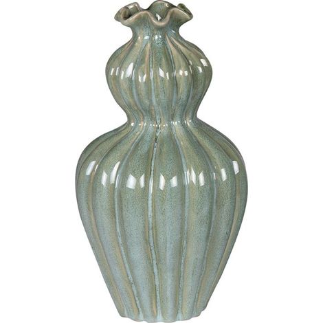 Table Passion - Vase Collerette vert 11,5x21 cm