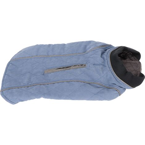 Gilet d'hiver pour chien rétro épais et chaud, réfléchissant, idéal pour l'automne et l'hiver, bleu, taille XXL. (1/5)