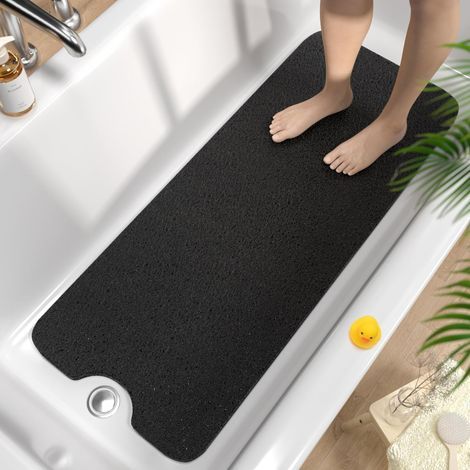 rutschfeste Badematte 100 x 40 cm, weiches PVC, schnelltrocknend, für Dusche und Badewanne (1/5)