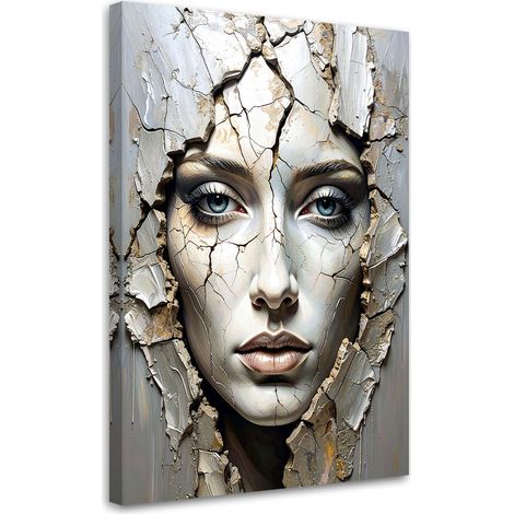 Quadro su tela Ritratto di donna in cemento glamour 20x30 (1/5)