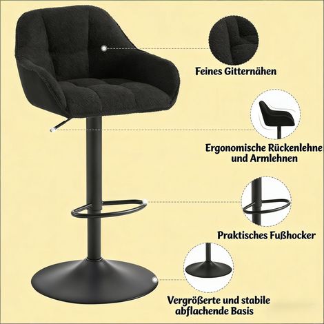 Chaises polyvalentes pour cuisine,salle à manger,bureau et bar. Vendues en lot de 2 tabourets confortables. (1/5)