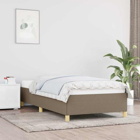 Estructura de cama sin colchón tela taupe 90x200 cm (1/5)